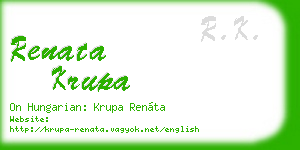 renata krupa business card