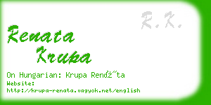 renata krupa business card